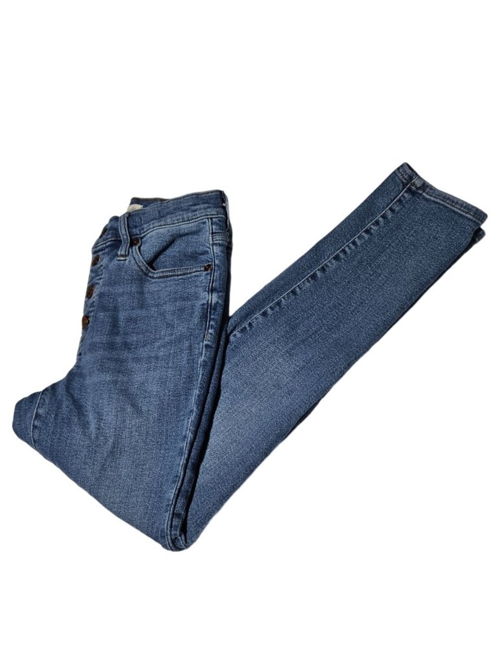 Madewell 9 inch Mid Rise Skinny Crop Jeans Womens Size 27 Button Fly Denim Pants